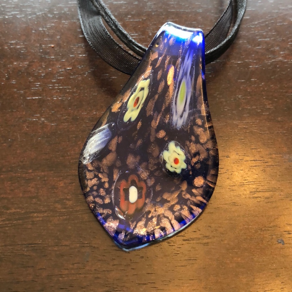 Blue floral Necklace